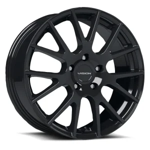 Vision Wheel Street Designs – 18 HELLION – Black – 14″x5.5″ 38mm – All weather Wheels – 18A4549GB38